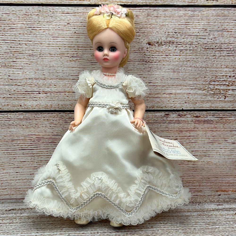 Madame Alexander Louisa Adams First Lady Doll Collection 1506 Cream Gown 14 inch